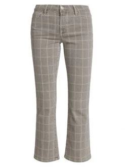 Frame Le Crop Mini Boot Plaid Jeans
