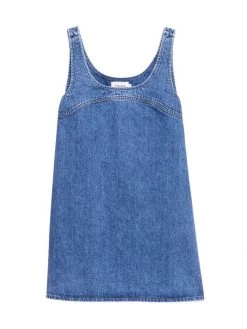 Frame Micro Flare Denim Minidress