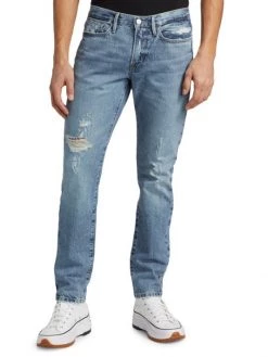 Frame L'Homme Distressed Slim-Fit Jeans For Men -Frame Sales Store unnamed file 1214