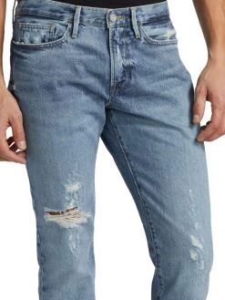 Frame L'Homme Distressed Slim-Fit Jeans For Men -Frame Sales Store unnamed file 1217