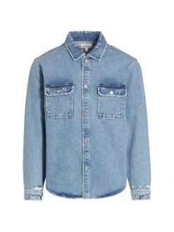 Frame Distressed Denim Jacket For Men