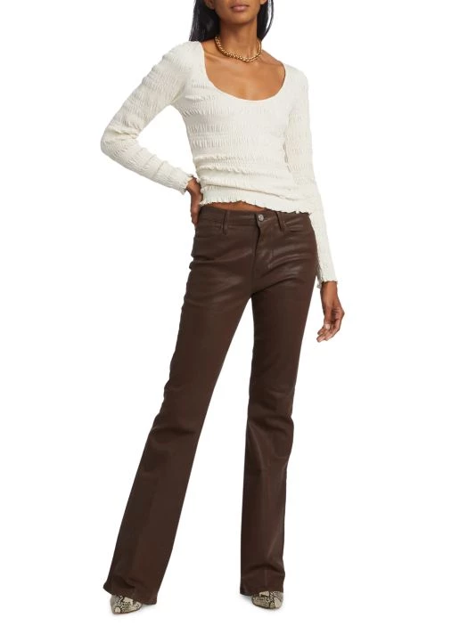 Frame Smocked Knit Cropped Top 4 Frame Smocked Knit Cropped Top - Image 2