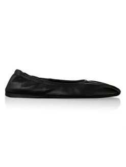 Frame Le Micah Leather Ballet Flats Noir