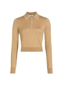 Frame Silk & Cashmere Polo Sweater