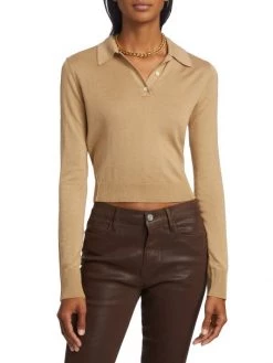 Frame Silk & Cashmere Polo Sweater -Frame Sales Store unnamed file 1390
