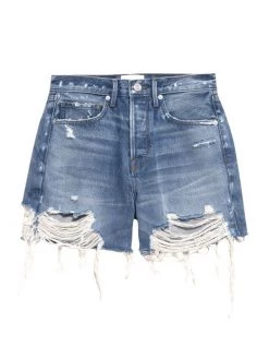 Frame High-Rise Vintage Denim Shorts