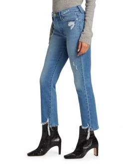 Frame Le High High-Rise Distressed Stretch Straight-Leg Jeans -Frame Sales Store unnamed file 1586