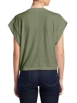 Frame Le High Rise V-Neck Tee Blanc -Frame Sales Store unnamed file 1630