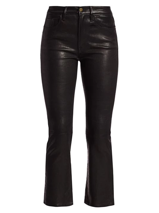 Frame Le Crop High-Rise Mini Bootcut Leather Pants 3 Frame Le Crop High-Rise Mini Bootcut Leather Pants