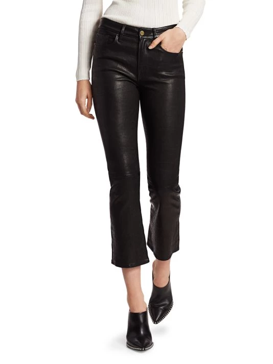 Frame Le Crop High-Rise Mini Bootcut Leather Pants 5 Frame Le Crop High-Rise Mini Bootcut Leather Pants - Image 3