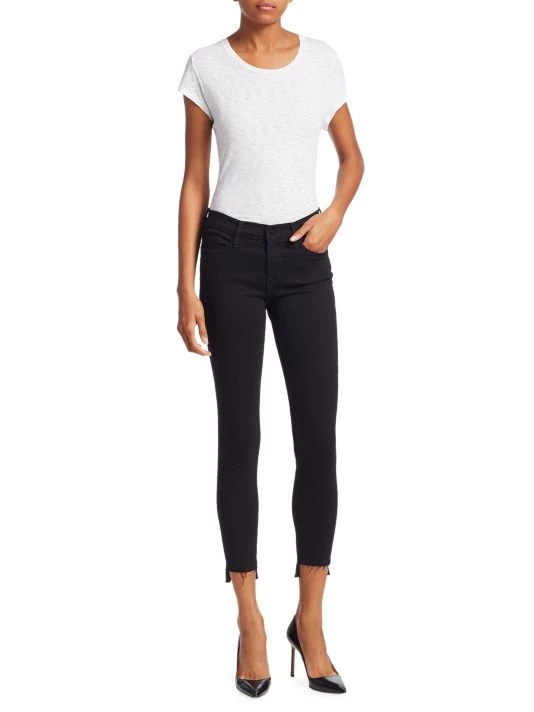 Frame Le Skinny De Jeanne Mid-Rise Raw-Edge Step Hem Jeans 4 Frame Le Skinny De Jeanne Mid-Rise Raw-Edge Step Hem Jeans - Image 2