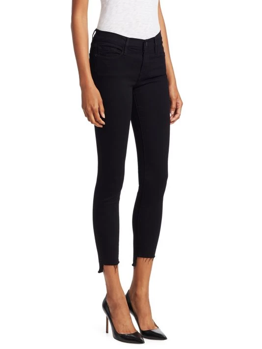 Frame Le Skinny De Jeanne Mid-Rise Raw-Edge Step Hem Jeans 6 Frame Le Skinny De Jeanne Mid-Rise Raw-Edge Step Hem Jeans - Image 4