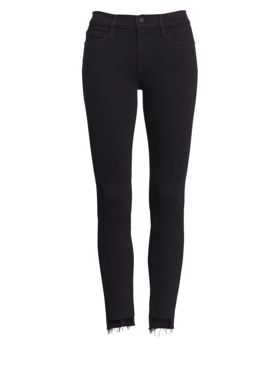 Frame Le Skinny De Jeanne Mid-Rise Raw-Edge Step Hem Jeans 9 Frame Le Skinny De Jeanne Mid-Rise Raw-Edge Step Hem Jeans - Image 7