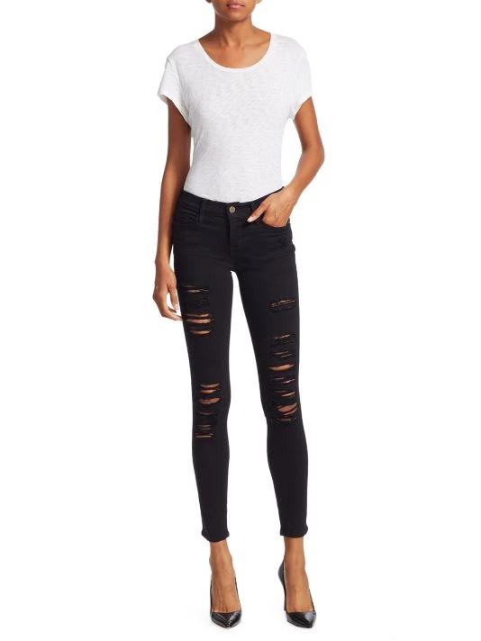 Frame Le Color Mid-Rise Skinny Distressed Jeans 4 Frame Le Color Mid-Rise Skinny Distressed Jeans - Image 2