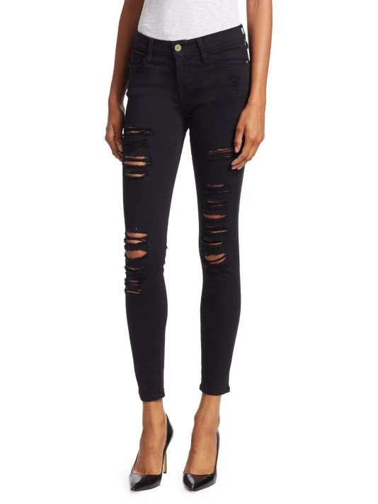 Frame Le Color Mid-Rise Skinny Distressed Jeans 5 Frame Le Color Mid-Rise Skinny Distressed Jeans - Image 3