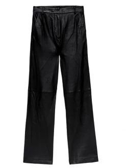 Frame Leather Straight-Leg Pants