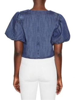 Frame Nina Cropped Chambray Blouse -Frame Sales Store unnamed file 1857