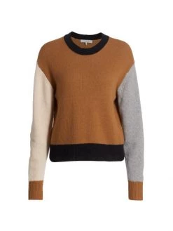 Frame Colorblock Cashmere-Wool Sweater