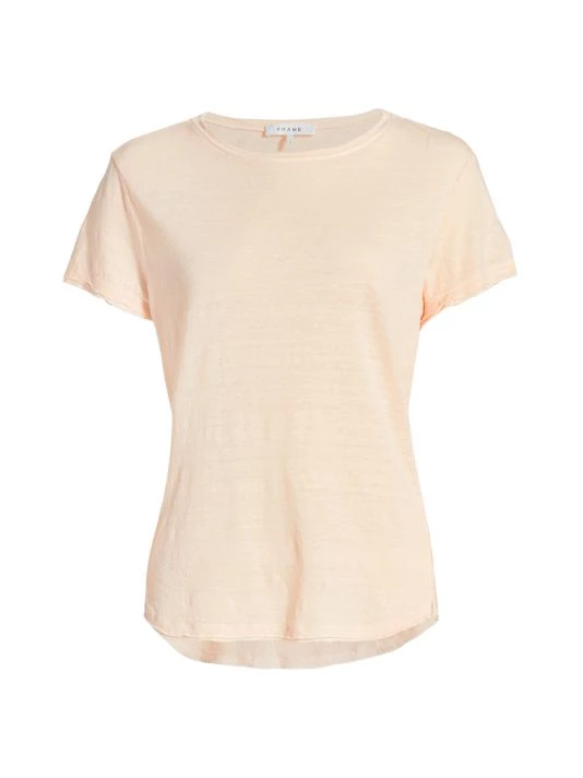 Frame Easy True Organic Linen T-Shirt Mandarin 15 Frame Easy True Organic Linen T-Shirt Mandarin - Image 13