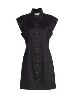 Frame Arie Cap Sleeve Shirtdress