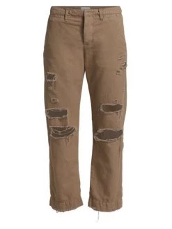 Frame Le Tomboy High-Rise Cotton Trousers