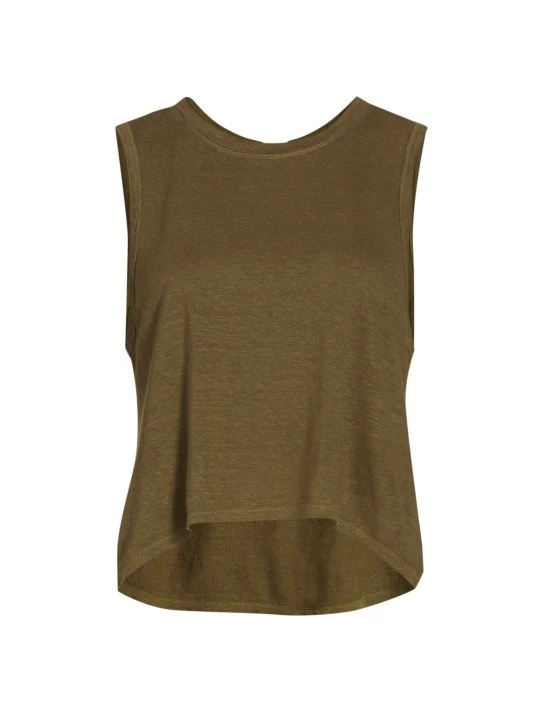 Frame Swingy Linen Muscle Tank Blanc 3 Frame Swingy Linen Muscle Tank Blanc