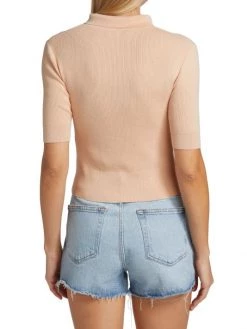 Frame Shrunken Short-Sleeve Polo Sweater -Frame Sales Store unnamed file 1962