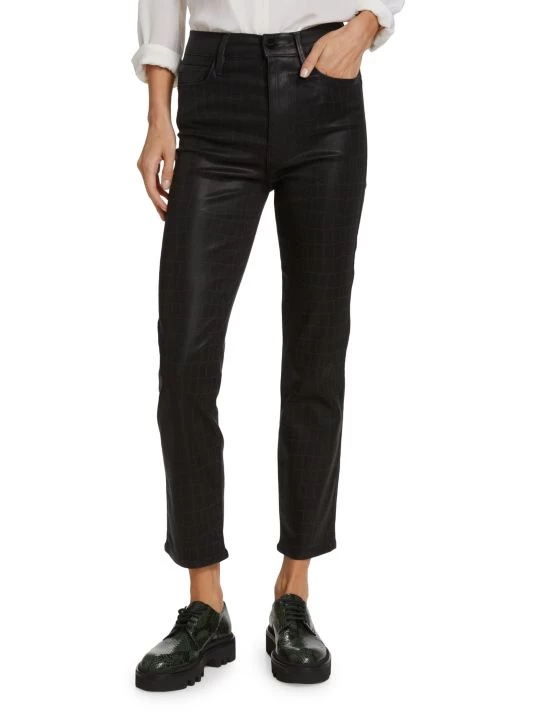 Frame Le Sylvie Croc-Printed Stretch Coated Jeans 5 Frame Le Sylvie Croc-Printed Stretch Coated Jeans - Image 3