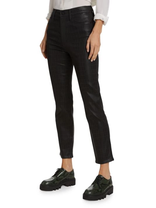 Frame Le Sylvie Croc-Printed Stretch Coated Jeans 6 Frame Le Sylvie Croc-Printed Stretch Coated Jeans - Image 4