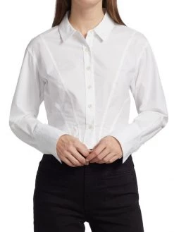 Frame Seamed Cotton Poplin Shirt -Frame Sales Store unnamed file 1981