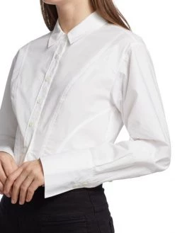 Frame Seamed Cotton Poplin Shirt -Frame Sales Store unnamed file 1984