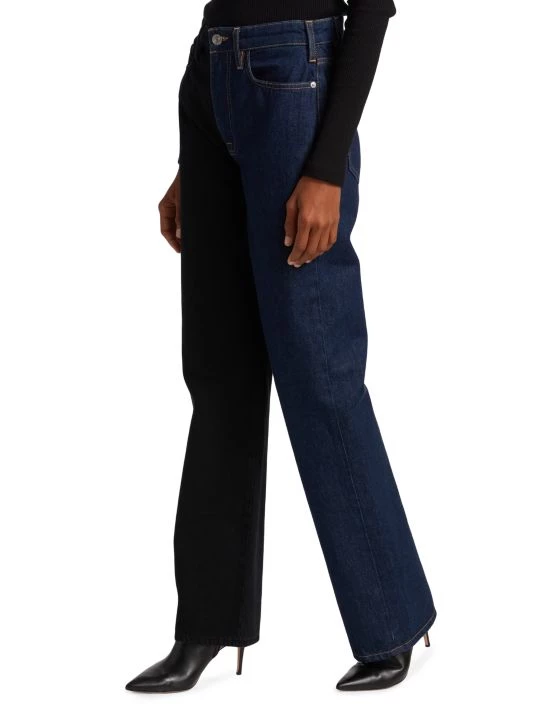 Frame Le Jane High-Rise Two-Tone Straight-Fit Jeans 6 Frame Le Jane High-Rise Two-Tone Straight-Fit Jeans - Image 4