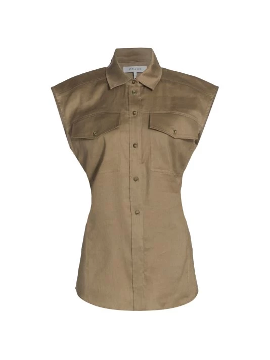 Frame Arie Button-Front Top 3 Frame Arie Button-Front Top