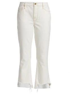 Frame Le Crop Distressed Stretch Mini Boot-Cut Crop Jeans