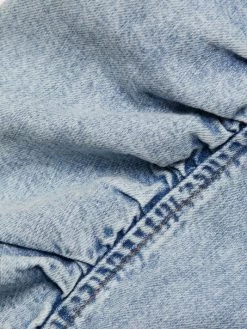 Frame Ruched Puff-Sleeve Denim Shirt -Frame Sales Store unnamed file 2135