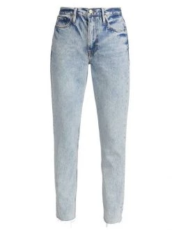 Frame Le Piper Raw Hem Straight-Fit Jeans