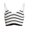 Frame Striped Ribbed-Knit Tank Top