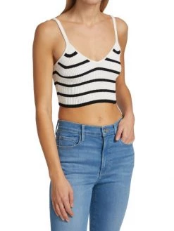 Frame Striped Ribbed-Knit Tank Top -Frame Sales Store unnamed file 2172