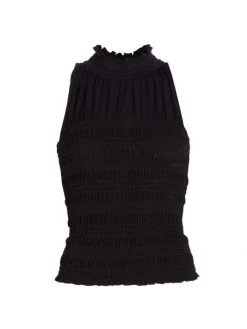 Frame Smocked Knit Halter Top