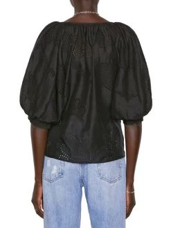 Frame Eyelet Puff-Sleeve Blouse 11 Frame Eyelet Puff-Sleeve Blouse -Frame Sales Store unnamed file 2181