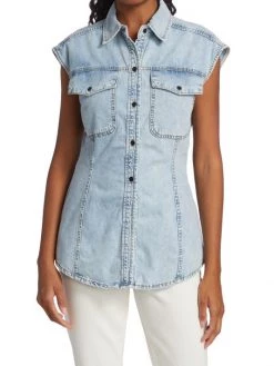 Frame Arie Denim Button-Front Top -Frame Sales Store unnamed file 2221