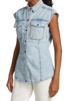 Frame Arie Denim Button-Front Top -Frame Sales Store unnamed file 2222