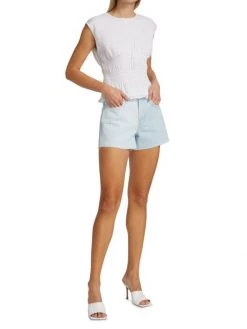 Frame Smocked Short Sleeve Top -Frame Sales Store unnamed file 2227