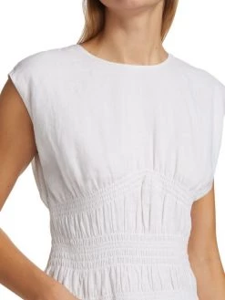 Frame Smocked Short Sleeve Top -Frame Sales Store unnamed file 2231