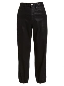 Frame Le Lounge Stretch Coated Crop Jeans