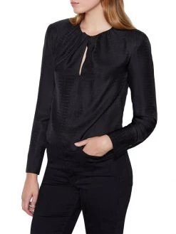 Frame Embossed Twisted Neck Top -Frame Sales Store unnamed file 2248