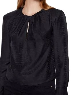 Frame Embossed Twisted Neck Top -Frame Sales Store unnamed file 2250