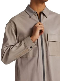 Frame Bonded Leather Overshirt For Men -Frame Sales Store unnamed file 2277