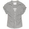 Frame Stripe Rolled-Sleeve Button-Down Top -Frame Sales Store unnamed file 2293