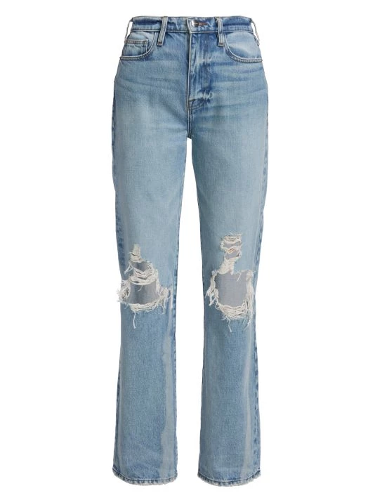 Frame Le Jane High-Rise Distressed Straight-Leg Jeans 3 Frame Le Jane High-Rise Distressed Straight-Leg Jeans